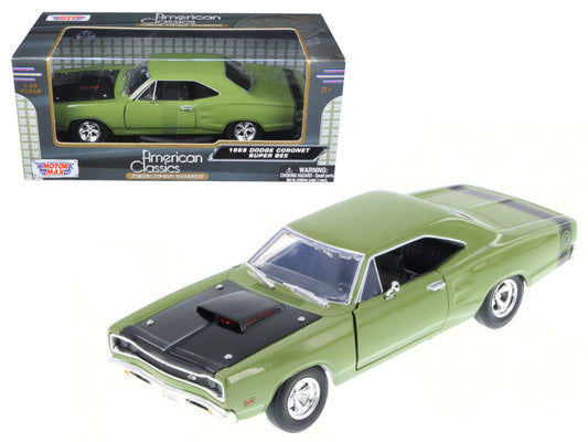 1969 Dodge Coronet Super Bee Green 1/24 Diecast Model Car