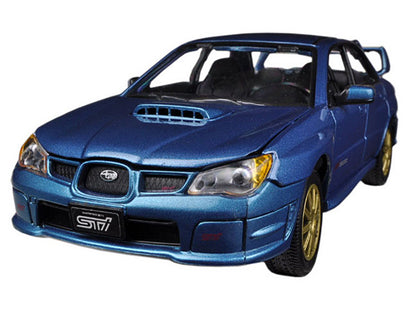 Subaru Impreza WRX STi Blue Metallic 1/24 Diecast Model Car