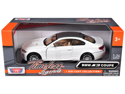 BMW M3 E92 Coupe White 1/24 Diecast Model Car