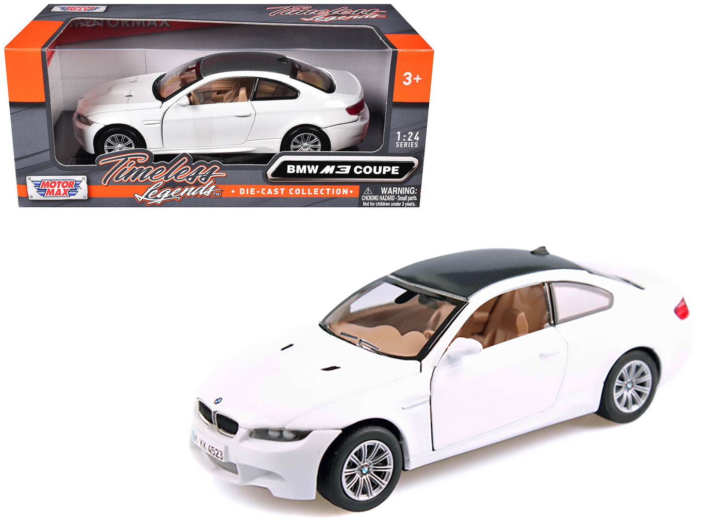 BMW M3 E92 Coupe White 1/24 Diecast Model Car