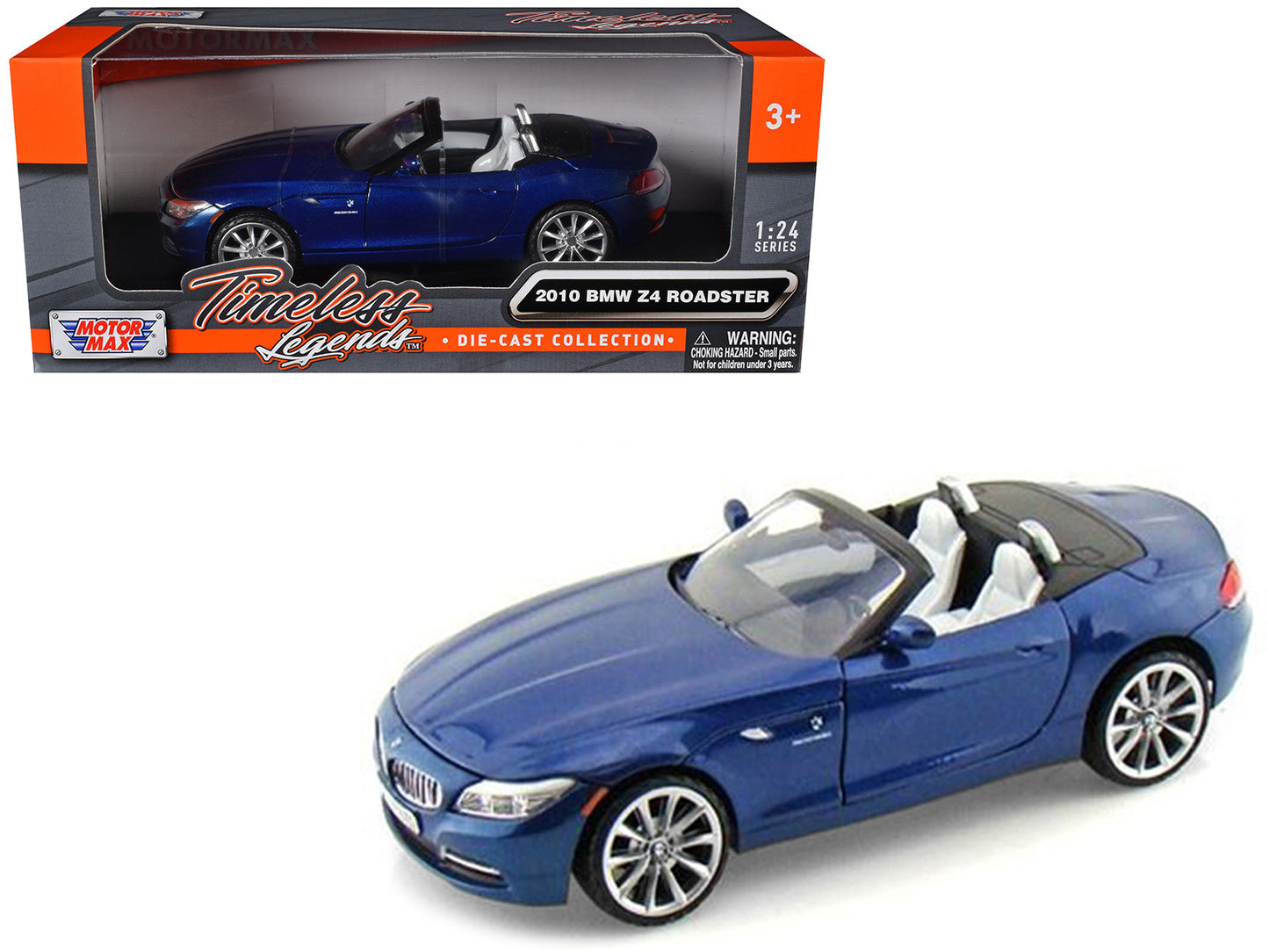2010 BMW Z4 Convertible Blue 1/24 Diecast Model Car