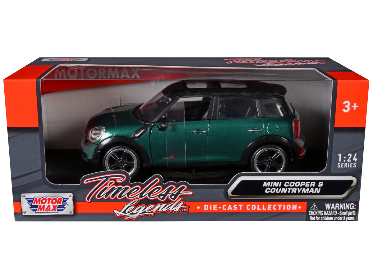 Mini Cooper S Countryman Oxford Green 1/24 Diecast Car Model