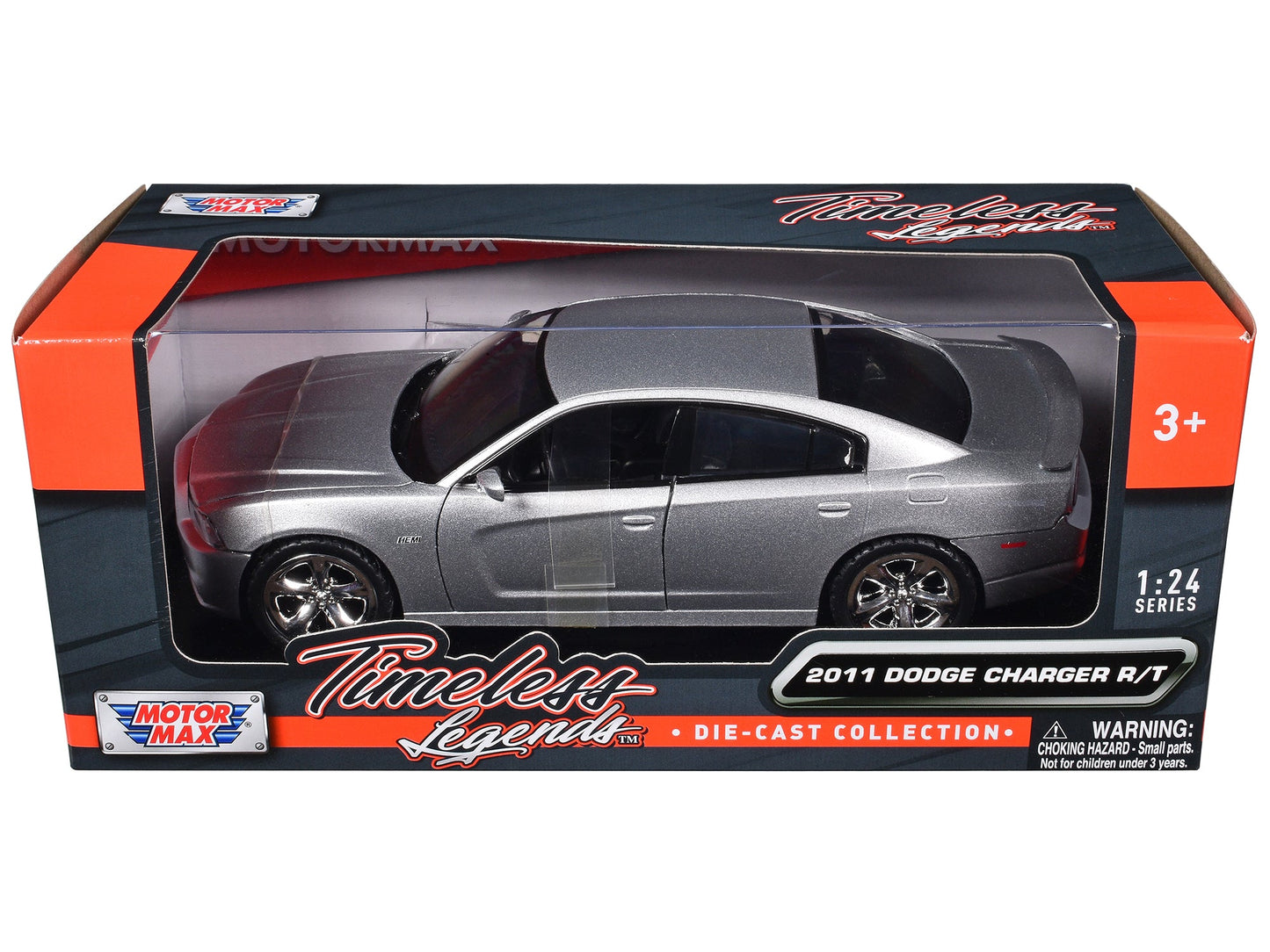 2011 Dodge Charger R/T Hemi Silver 1/24 Diecast Model Car