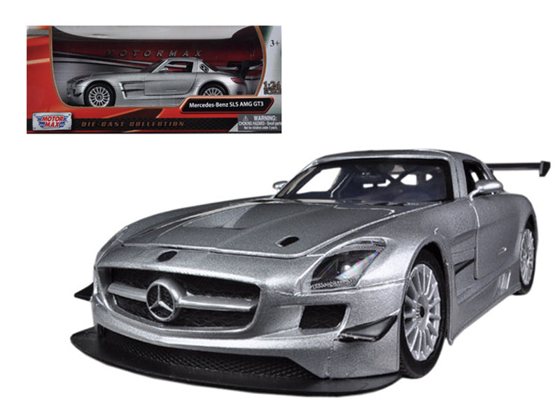 Mercedes SLS AMG GT3 Silver 1/24 Diecast Car Model