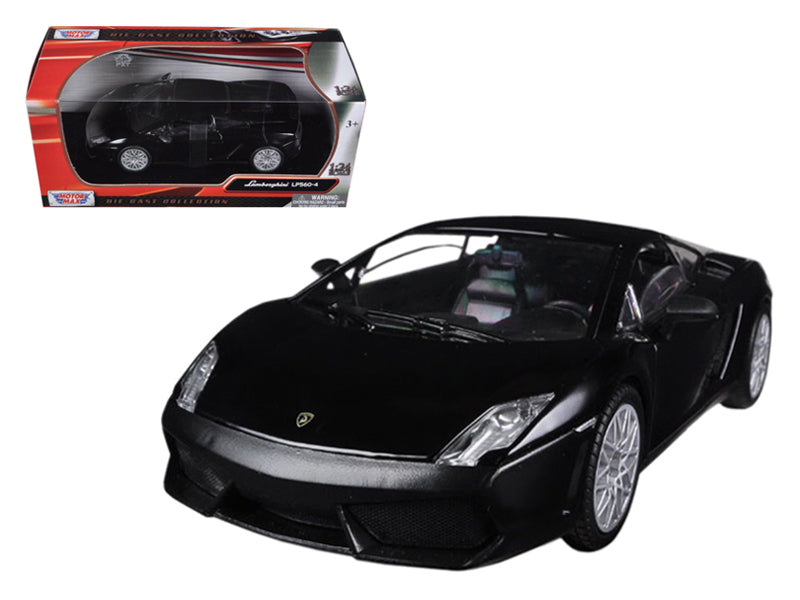 Lamborghini Gallardo LP-560-4 Matt Black 1/24 Diecast Car Model