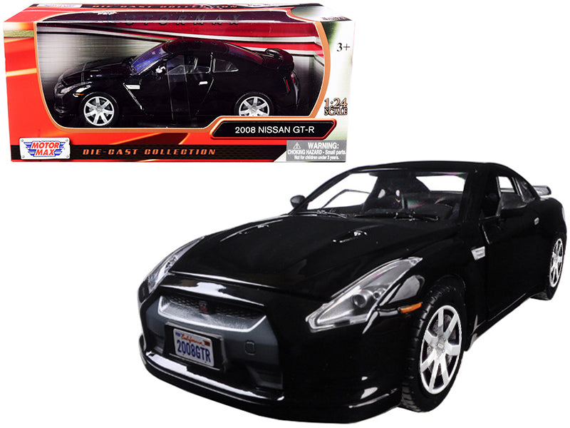 2008 Nissan GT-R R35 Gloss Black 1/24 Diecast Model Car