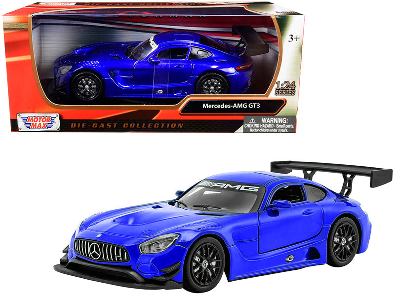 Mercedes AMG GT3 Bright Blue 1/24 Diecast Model Car