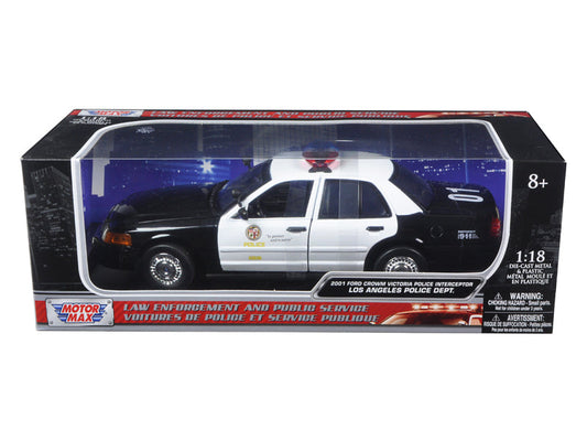 2001 Ford Crown Victoria Los Angeles Police Department LAPD Car 1/18 Diecast Car Model