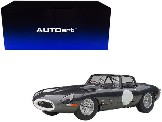 Jaguar Lightweight E Type Roadster RHD (Right Hand Drive) Dark Gray 1/18 Model Car