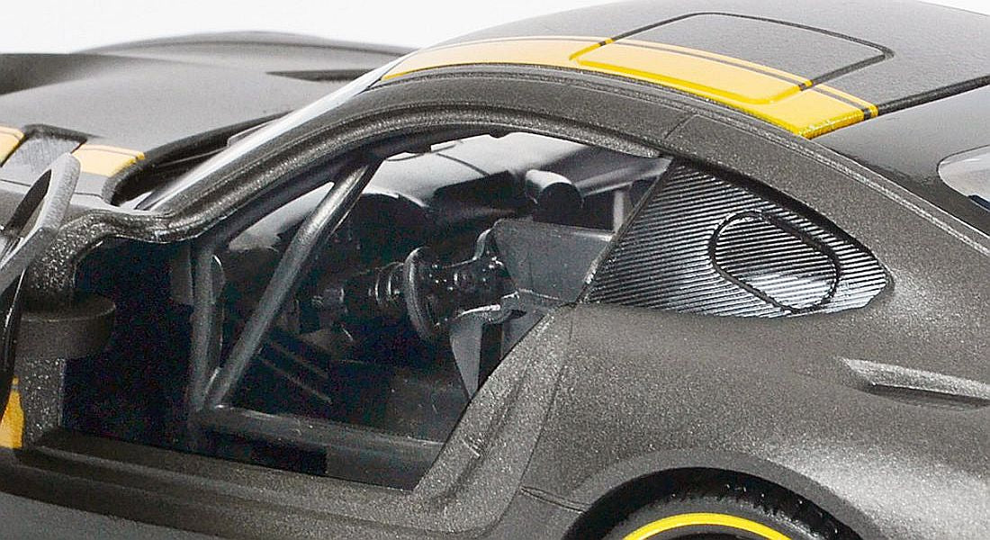 Mercedes AMG GT3 #1 Matt Gray with Yellow Stripes "GT Racing" 1/24 Diecast Model Car