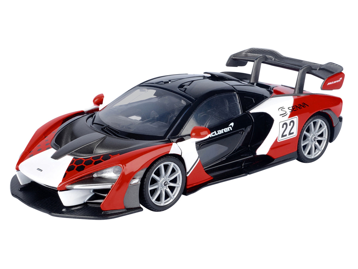 McLaren Senna #22 Black with Red and White Graphics "GT Racing" Series 1/24 Diecast Model Car