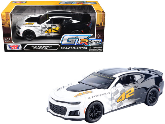 2017 Chevrolet Camaro ZL1 #42 Black and White "GT Racing" Series 1/24 Diecast Model Car