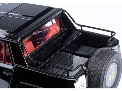 Lamborghini LM002 Nero Tenebre Black with Red Interior 1/18 Model Car