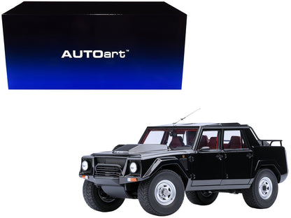Lamborghini LM002 Nero Tenebre Black with Red Interior 1/18 Model Car