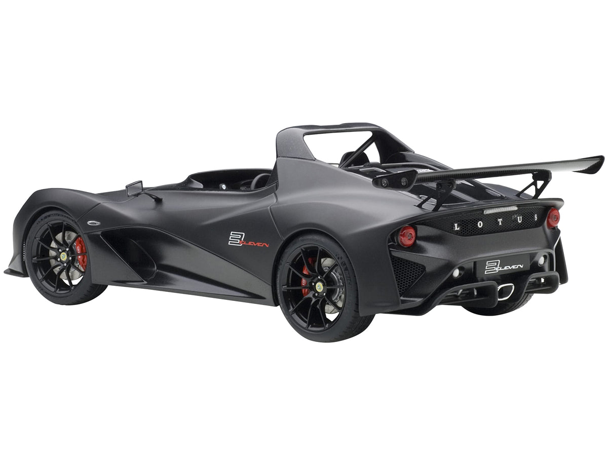 Lotus 3-Eleven Matt Black with Gloss Black Accents 1/18 Model Car