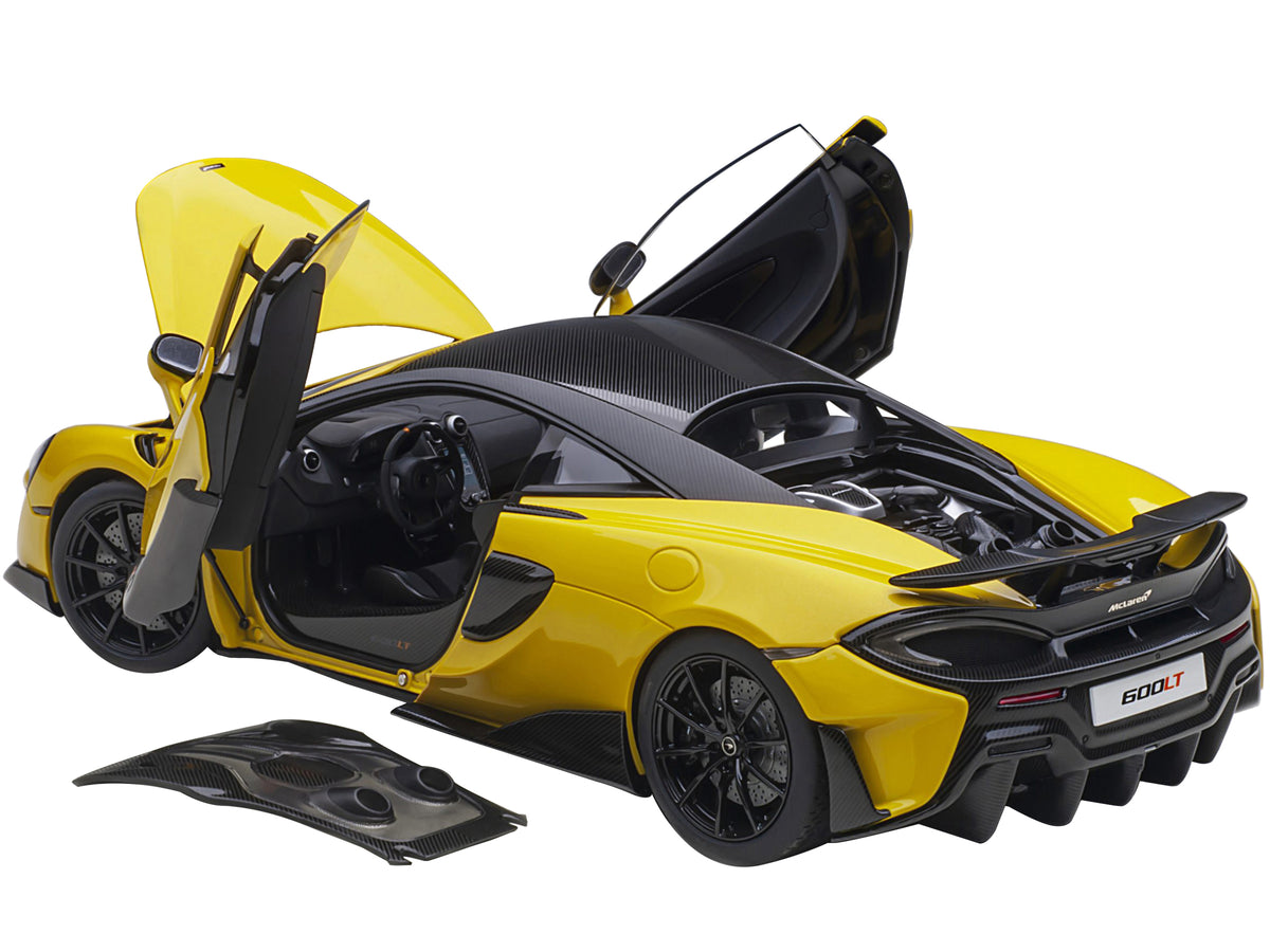 Mclaren 600LT Sicilian Yellow and Carbon 1/18 Model Car