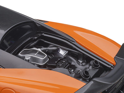 Mclaren 600LT Myan Orange and Carbon 1/18 Model Car