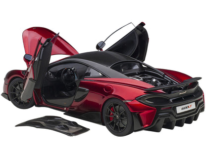 Mclaren 600LT Vermillion Red and Carbon 1/18 Model Car