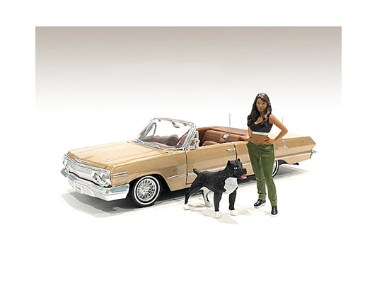"Lowriderz" Figurine IV and a Dog for 1/18 Scale Models