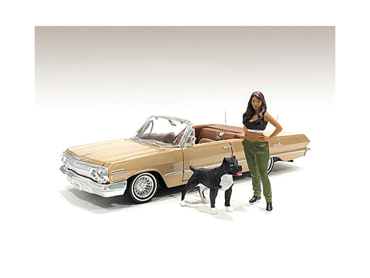 "Lowriderz" Figurine IV and a Dog for 1/18 Scale Models