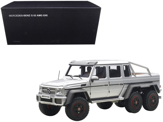 Mercedes G63 AMG 6X6 Silver 1/18 Model Car