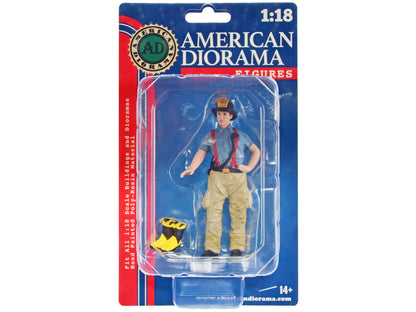 "Firefighters" Getting Ready Figure with Boots Accessory for 1/18 Scale Models