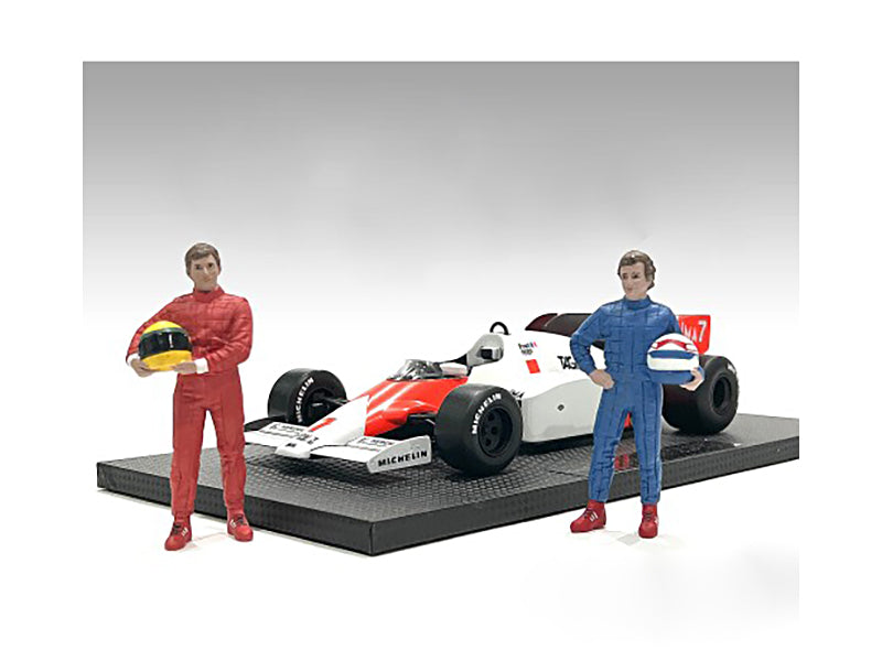 "Racing Legends" 80's Set of 2 Diecast Figures for 1/43 Scale Models