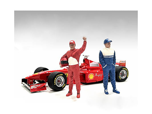 "Racing Legends" 90's Figures A and B Set of 2 for 1/18 Scale Models