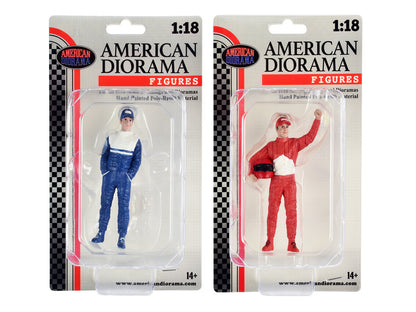 "Racing Legends" 90's Figures A and B Set of 2 for 1/18 Scale Models