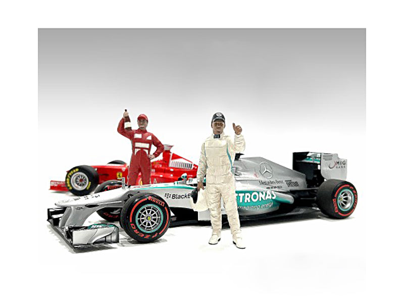 "Racing Legends" 2000's Set of 2 Diecast Figures for 1/43 Scale Models