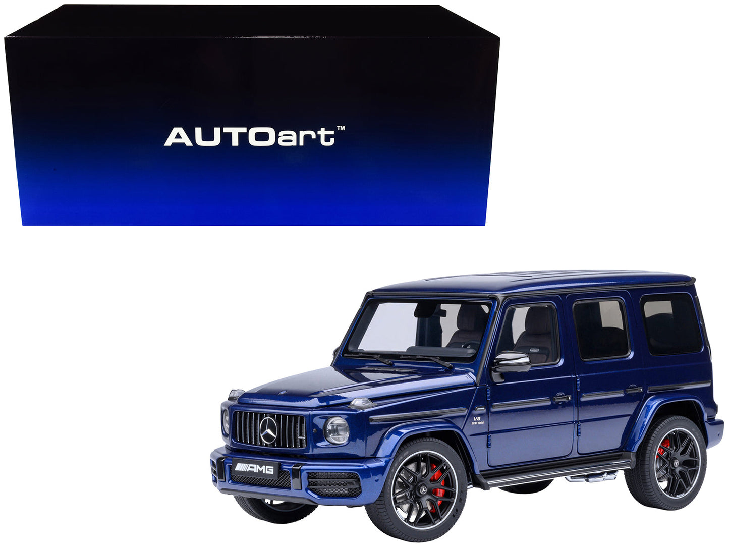 2019 Mercedes-Benz AMG G63 Brilliant Blue Metallic 1/18 Model Car