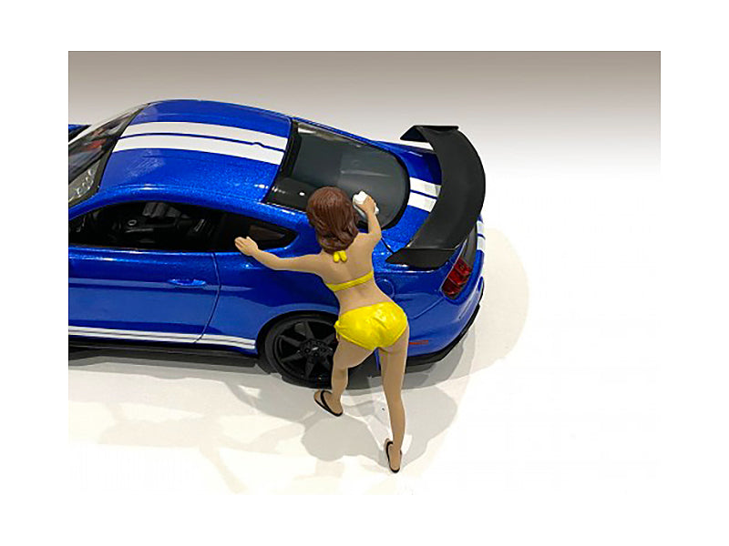 Stephanie Bikini Car Wash Girl Figurine for 1/18 Scale Models