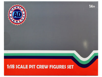 Formula One F1 Pit Crew 7 Figure Set Team Blue Release III for 1/18 Scale Models
