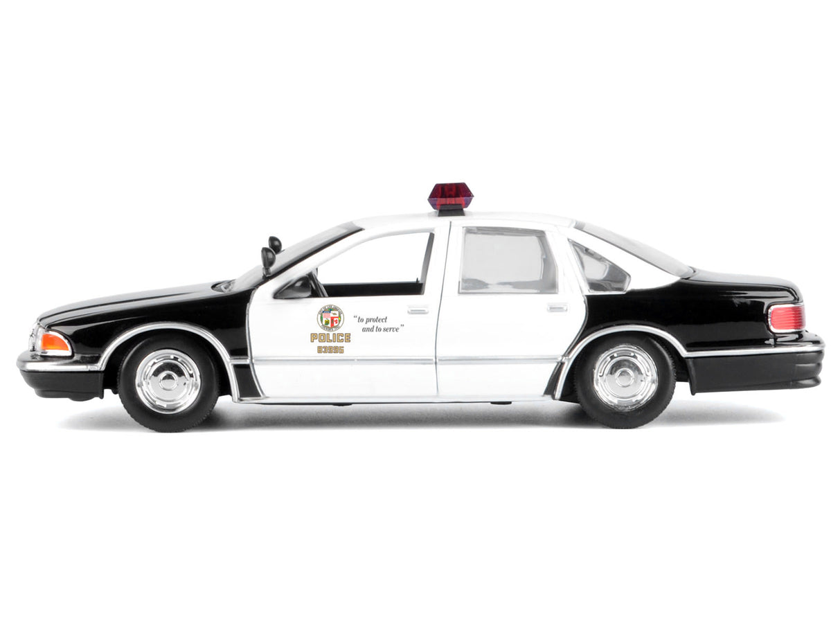 1993 Chevrolet Caprice Police Car "LAPD (Los Angeles Police Department)" Black and White "Law Enforcement and Public Service" Series 1/24 Diecast Model Car