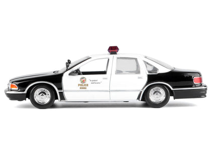 1993 Chevrolet Caprice Police Car "LAPD (Los Angeles Police Department)" Black and White "Law Enforcement and Public Service" Series 1/24 Diecast Model Car