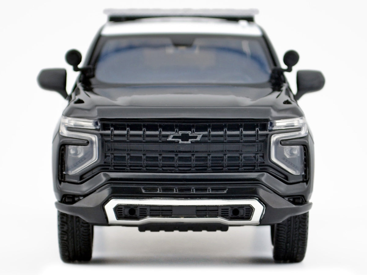 2025 Chevrolet Tahoe Police Pursuit Vehicle "Los Angeles Police Department (LAPD)" Black and White "Law Enforcement and Public Service" Series 1/24 Diecast Model Car