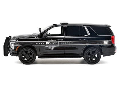 2025 Chevrolet Tahoe PPV "General Motors Police" Black "Custom Builder's Kit - Law Enforcement and Public Service" Series 1/24 Diecast Model Car