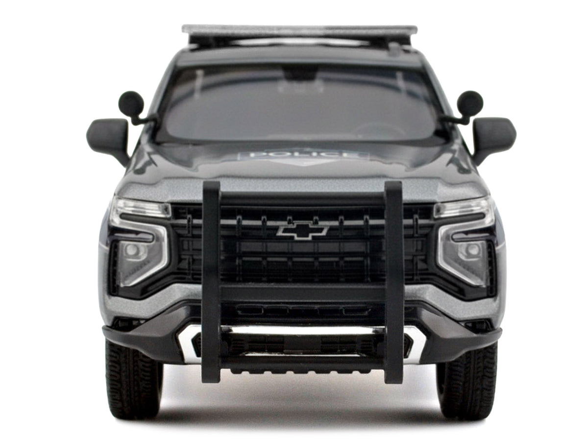 2025 Chevrolet Tahoe PPV "General Motors Police" Gray Metallic "Custom Builder's Kit - Law Enforcement and Public Service" Series 1/24 Diecast Model Car