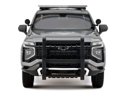 2025 Chevrolet Tahoe PPV "General Motors Police" Gray Metallic "Custom Builder's Kit - Law Enforcement and Public Service" Series 1/24 Diecast Model Car