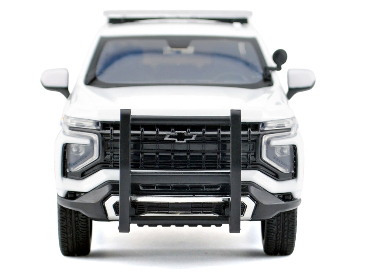 2025 Chevrolet Tahoe PPV with Light Bar "RCMP Royal Canadian Mounted Police" White "Law Enforcement and Public Service" Series 1/24 Diecast Model Car