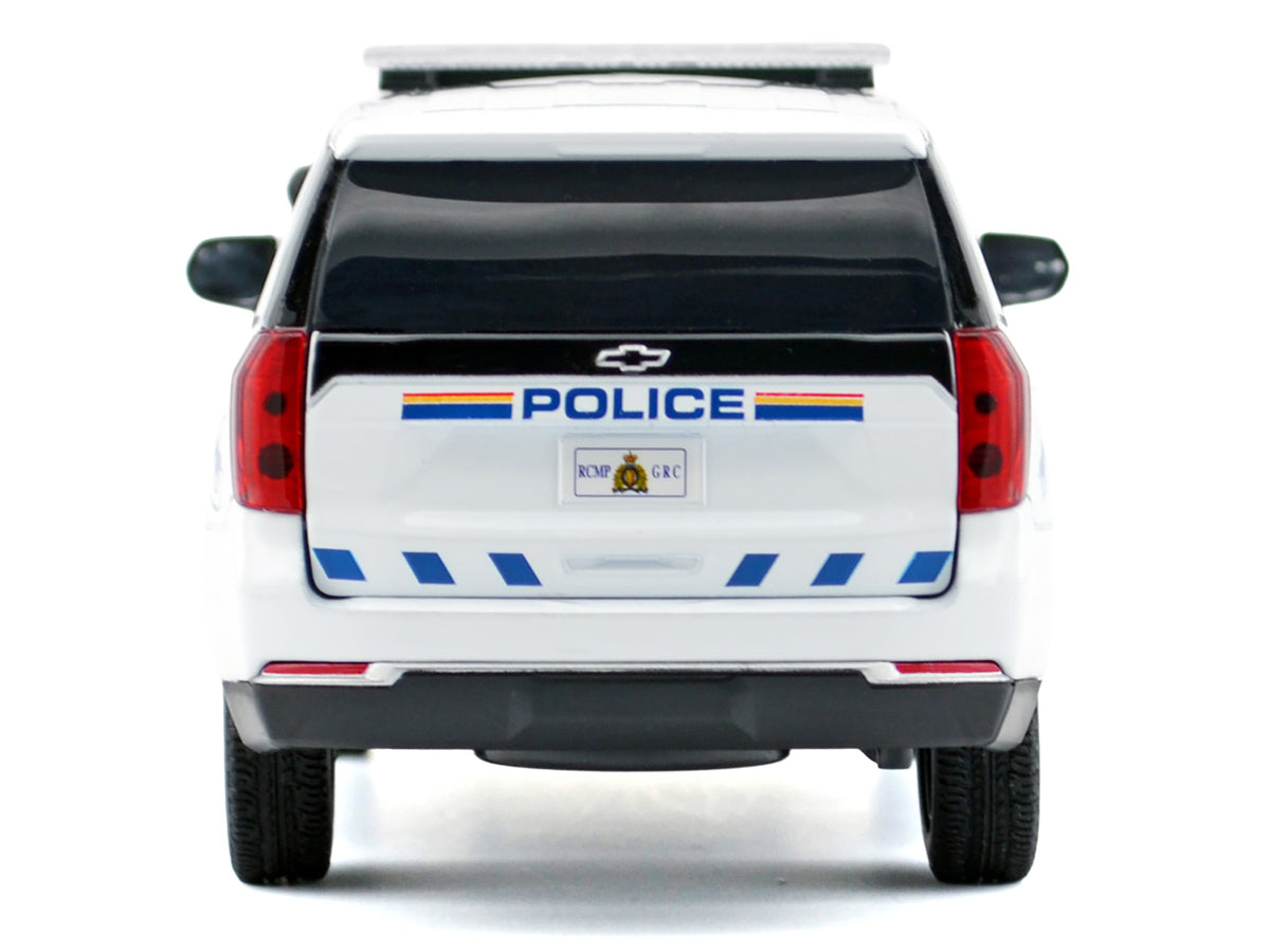 2025 Chevrolet Tahoe PPV with Light Bar "RCMP Royal Canadian Mounted Police" White "Law Enforcement and Public Service" Series 1/24 Diecast Model Car
