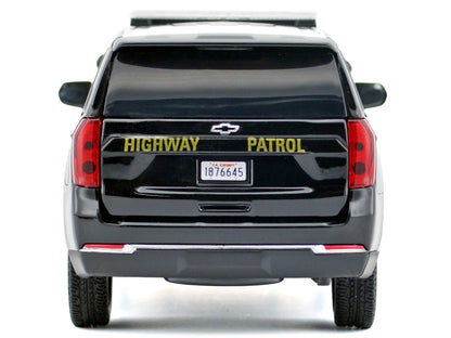 2025 Chevrolet Tahoe Police Pursuit Vehicle "California Highway Patrol" Black and White "Law Enforcement and Public Service" Series 1/24 Diecast Model Car