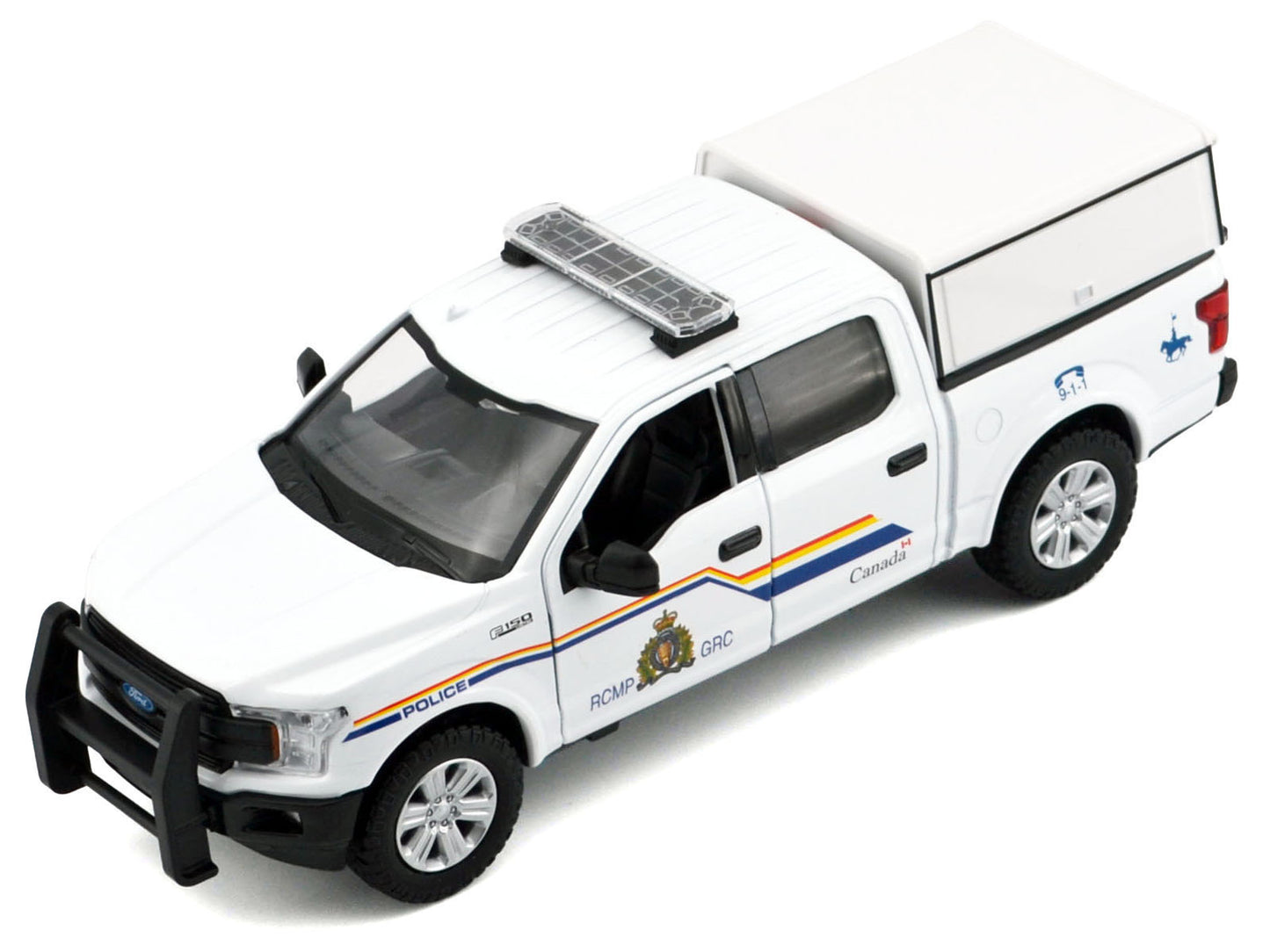 2019 Ford F-150 Lariat Crew Cab Pickup Truck with Camper Box "Royal Canadian Mounted Police" White "Law Enforcement and Public Service" Series 1/27 Diecast Model Car
