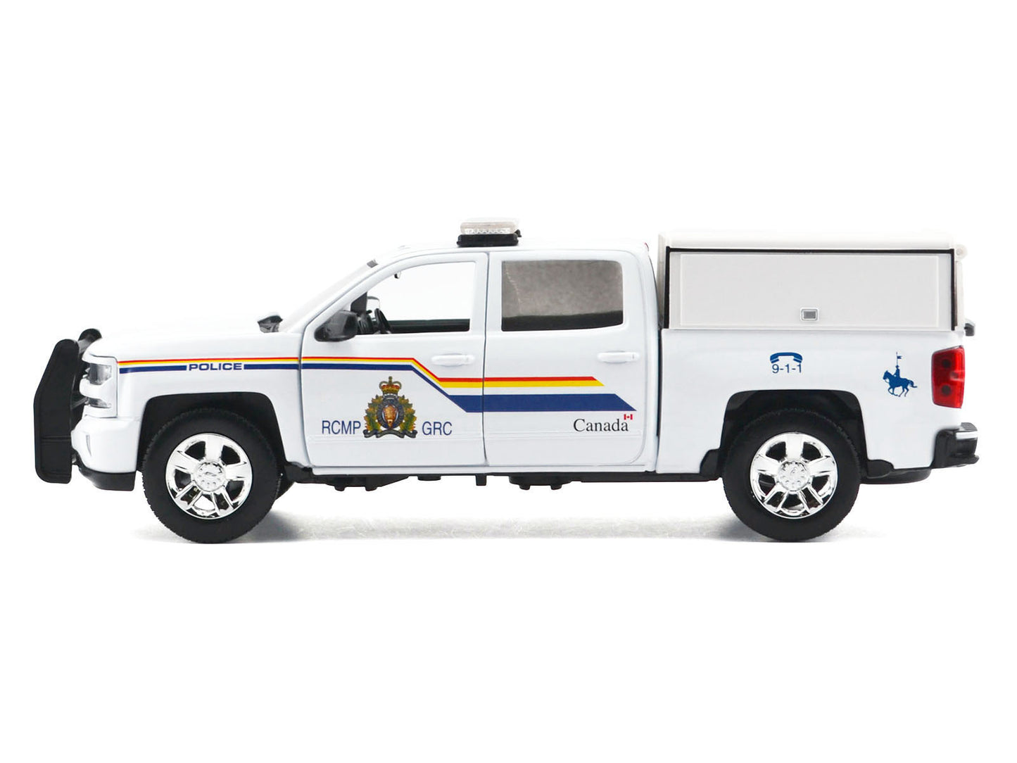 2017 Chevrolet Silverado 1500 LT Z71 Crew Cab Pickup Truck with Camper Box "Royal Canadian Mounted Police" White "Law Enforcement and Public Service" Series 1/27 Diecast Model Car