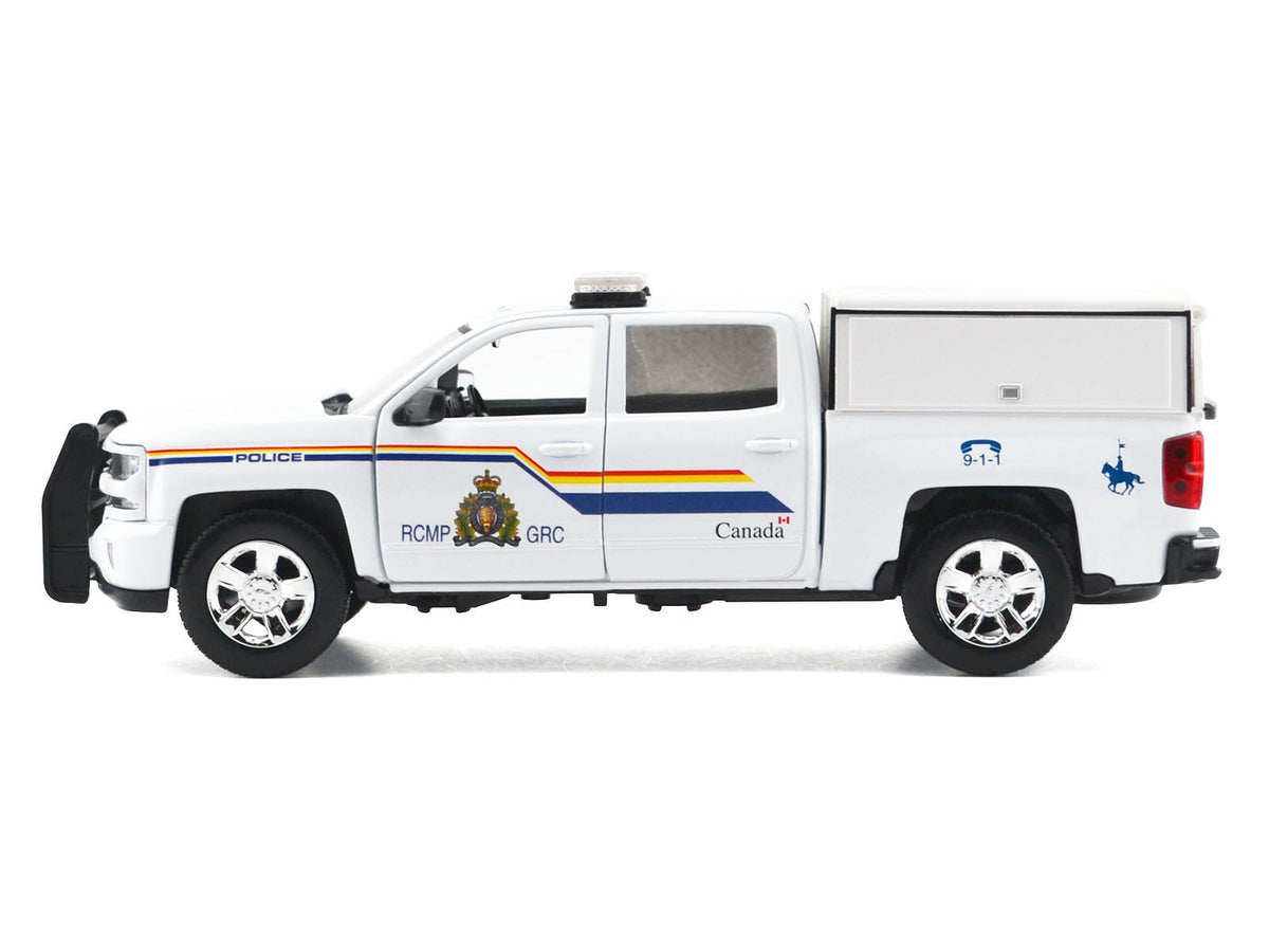 2017 Chevrolet Silverado 1500 LT Z71 Crew Cab Pickup Truck with Camper Box "Royal Canadian Mounted Police" White "Law Enforcement and Public Service" Series 1/24-1/27 Diecast Model Car