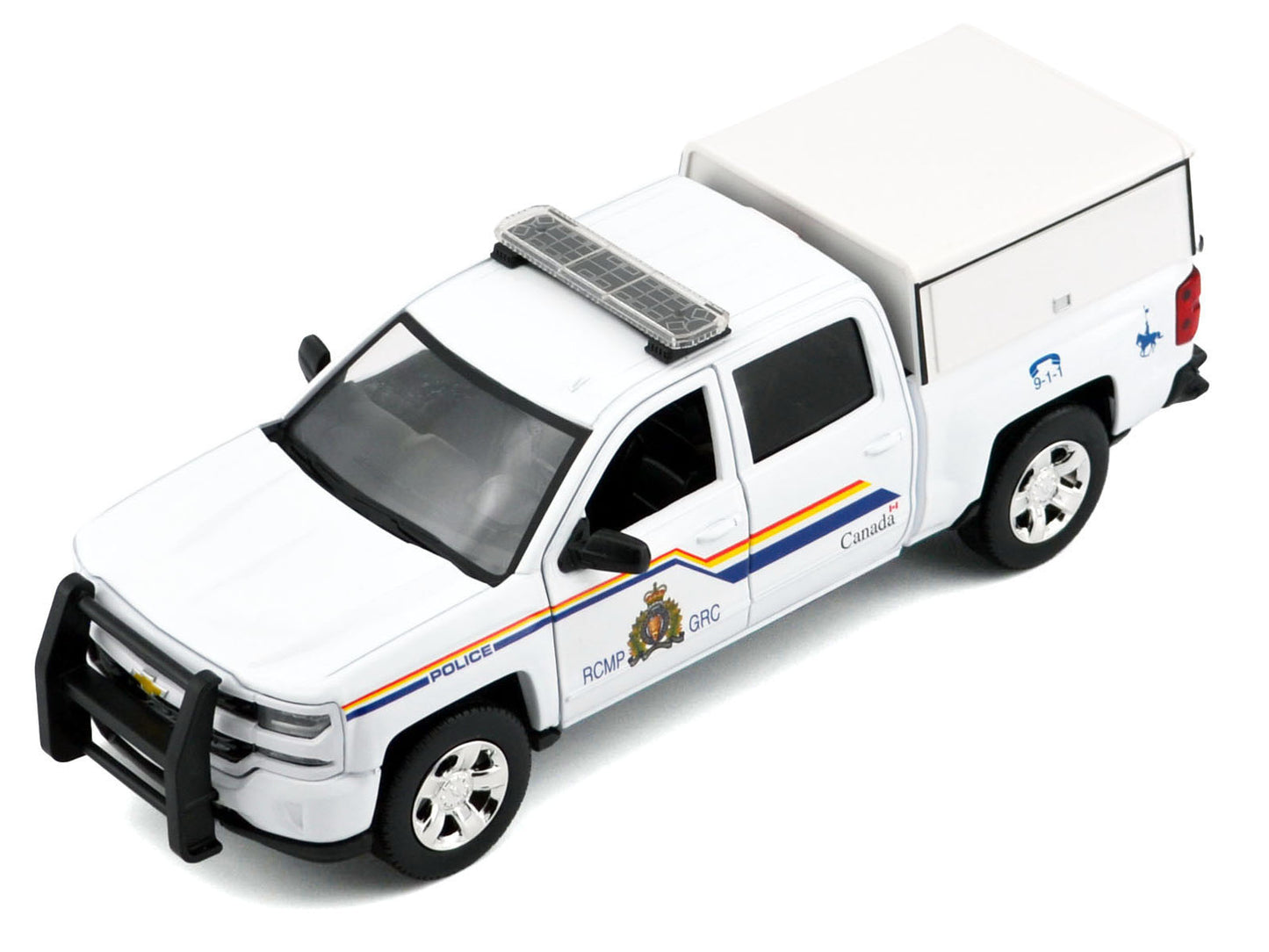 2017 Chevrolet Silverado 1500 LT Z71 Crew Cab Pickup Truck with Camper Box "Royal Canadian Mounted Police" White "Law Enforcement and Public Service" Series 1/27 Diecast Model Car