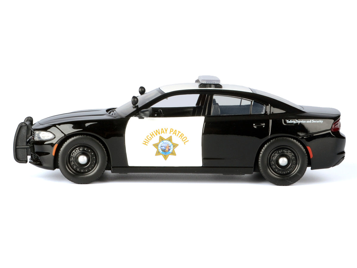 2023 Dodge Charger Pursuit Police Car "California Highway Patrol" Black and White "Law Enforcement and Public Service" Series 1/24 Diecast Model Car