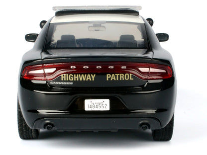 2023 Dodge Charger Pursuit Police Car "California Highway Patrol" Black and White "Law Enforcement and Public Service" Series 1/24 Diecast Model Car