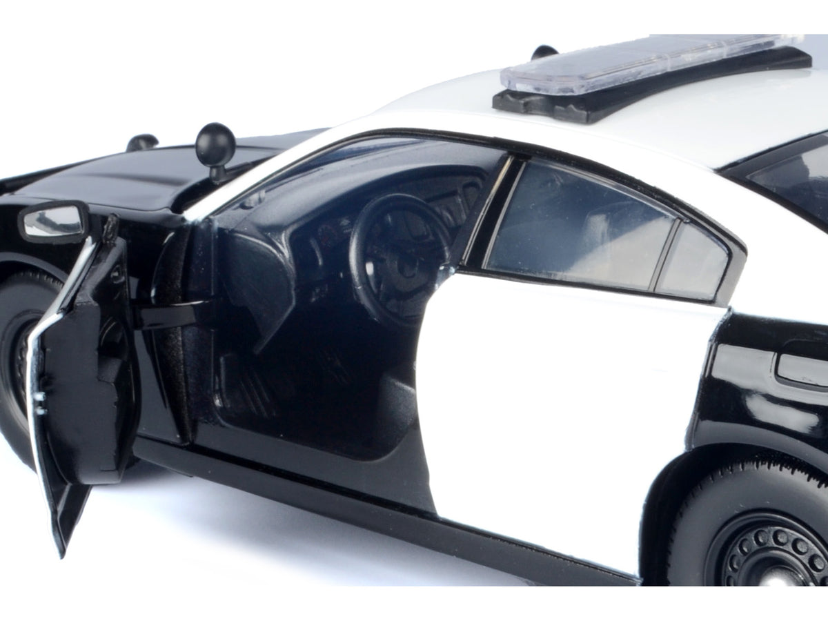 2023 Dodge Charger Pursuit Police Car "LAPD (Los Angeles Police Department)" Black and White "Law Enforcement and Public Service" Series 1/24 Diecast Model Car