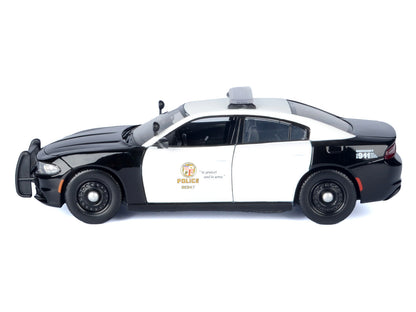 2023 Dodge Charger Pursuit Police Car "LAPD (Los Angeles Police Department)" Black and White "Law Enforcement and Public Service" Series 1/24 Diecast Model Car